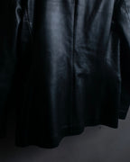 "GUCCI" Box silhouette calf leather tailored jacket