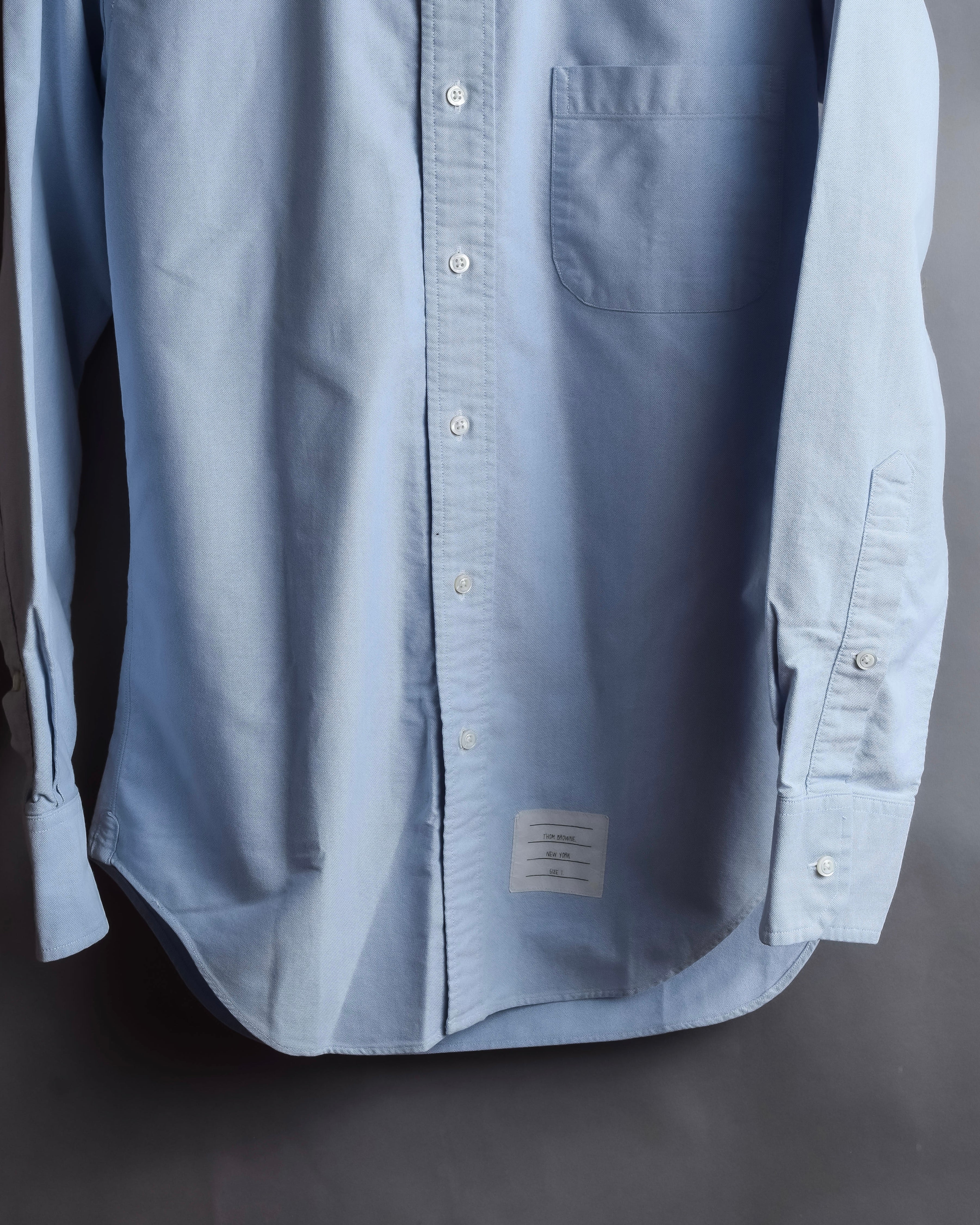 "THOM BROWNE" Hidden tricolor design cotton shirt