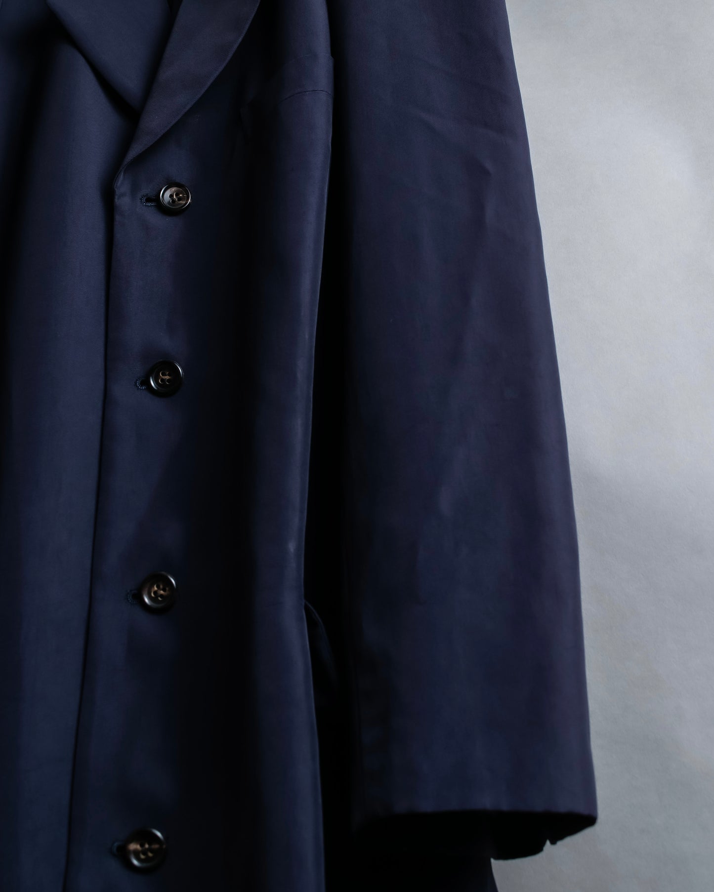 "COMME des GARCONS" Firm shoulder line maxi length 4 button chester coat