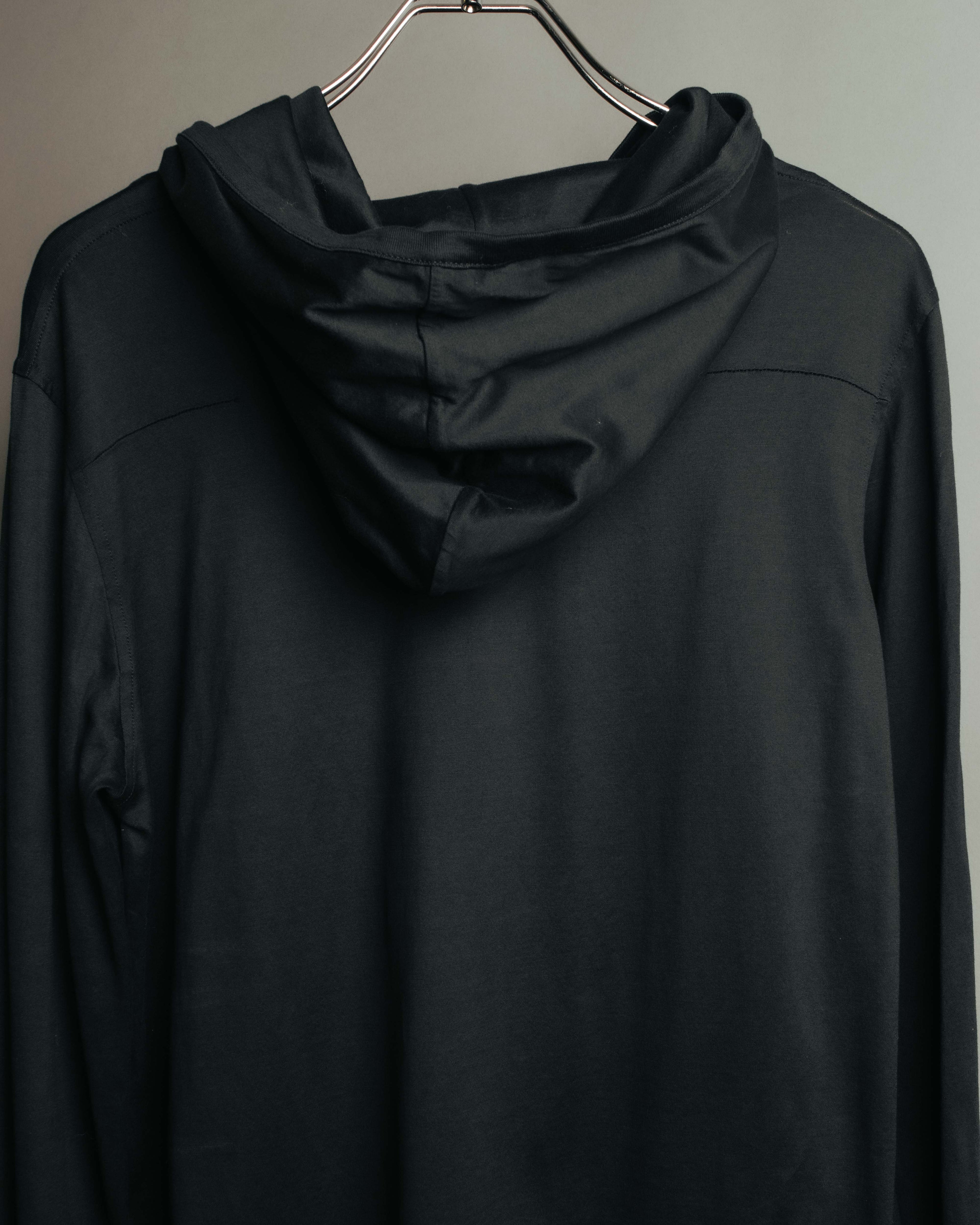 "Dior" 00's Vintage minimalist full-zip jersey hooded sweatshirt