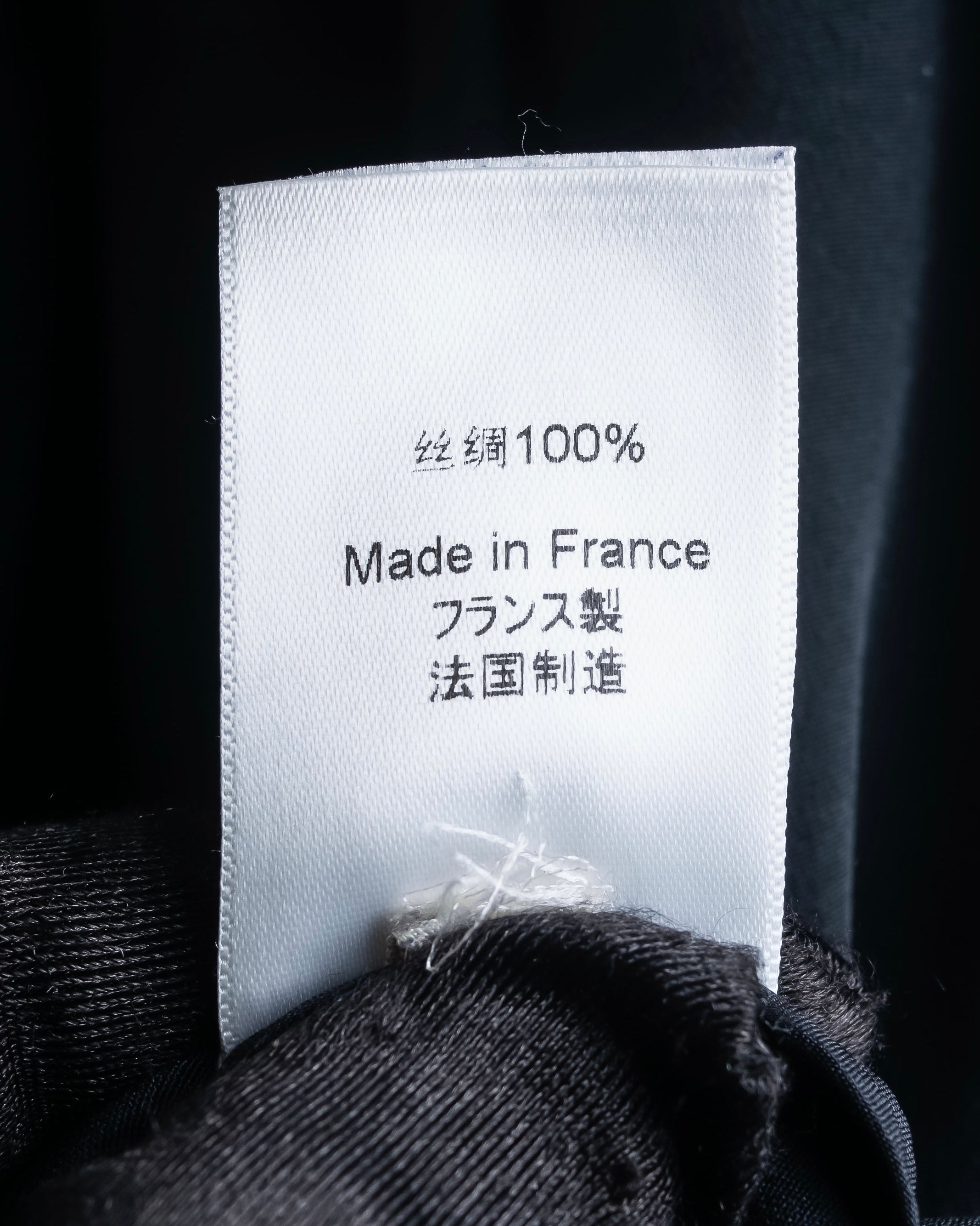 "CELINE" Gathered design mid-length silk skirt