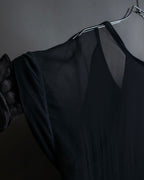 "GUCCI" Layered see-through design pullover