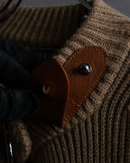 "POLO Ralph Lauren" Buckle closure design ribbed cardigan