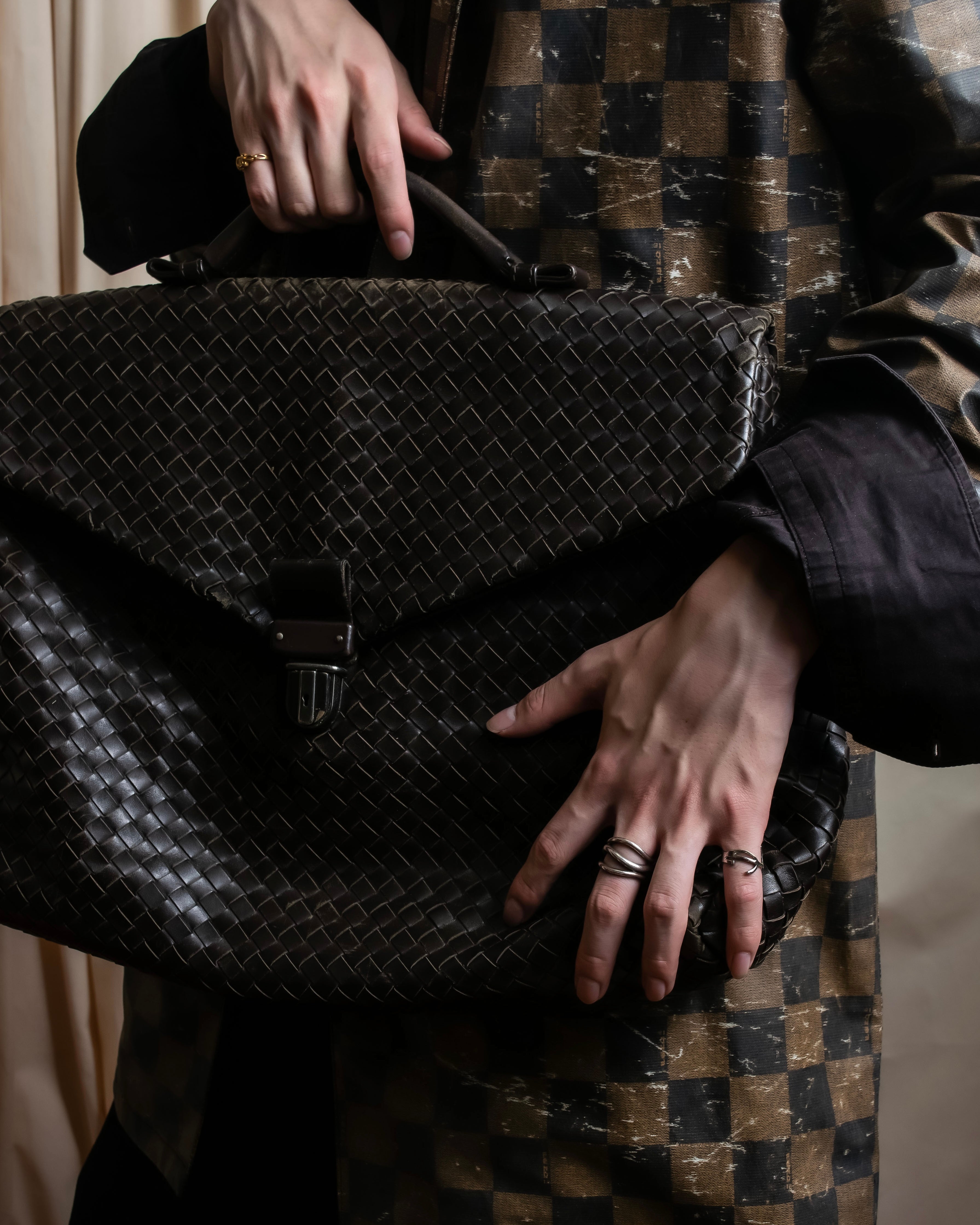 "BOTTEGA VENETA" Intrecciato design briefcase bag