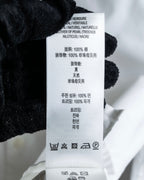 "BURBERRY" Wide collar embroidered emblem white shirt