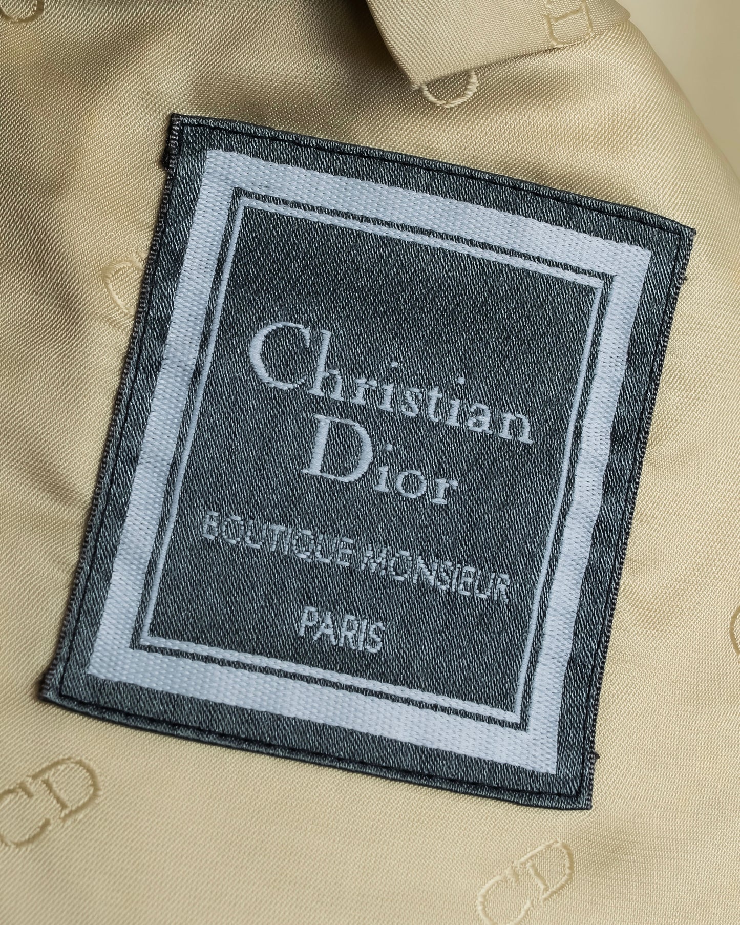 "CHRISTIAN DIOR MONSIEUR"
Peaked lapel double breasted wool tailored jacket