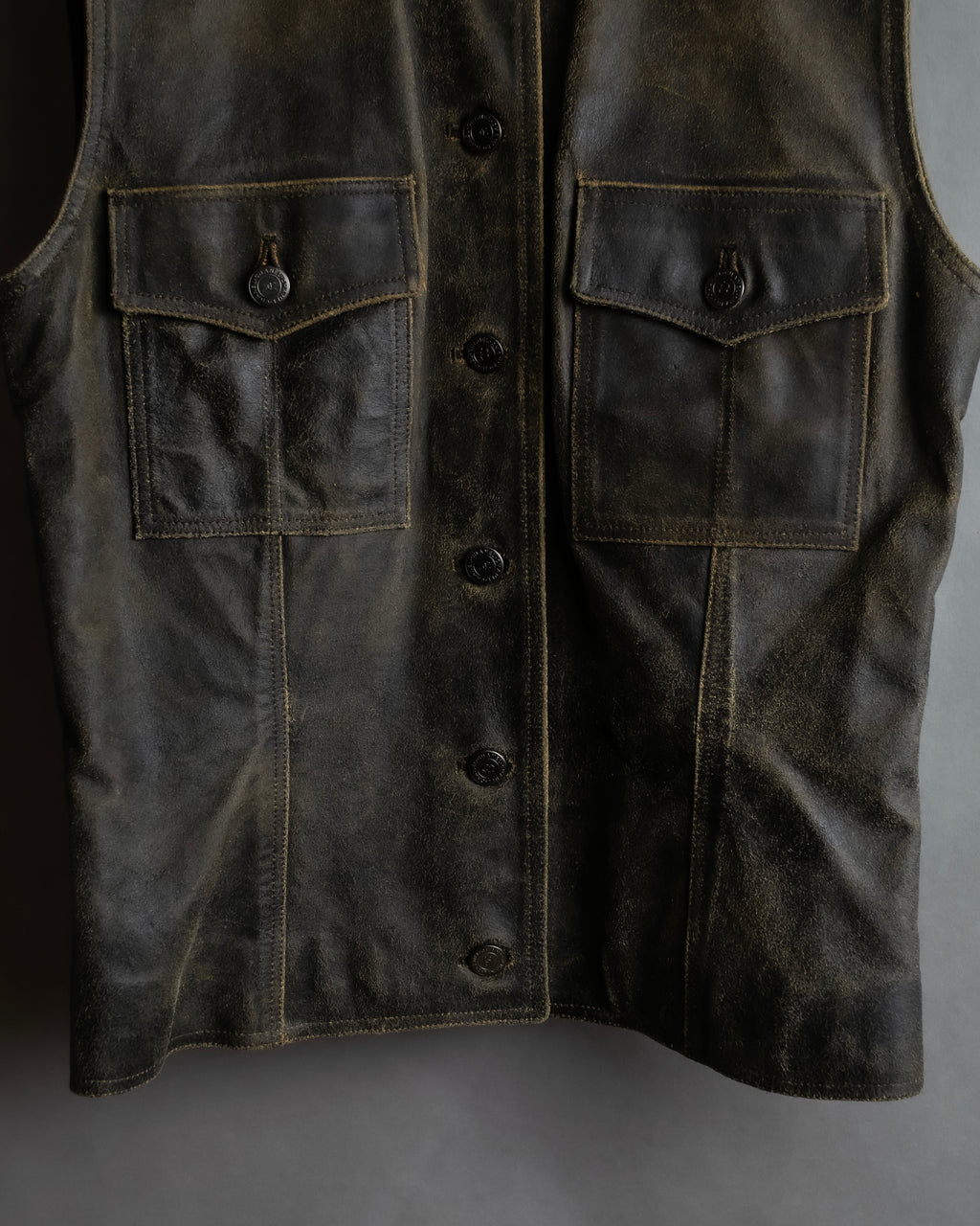 "CHANEL" 2000AW Karl Lagerfeld period calf leather vest