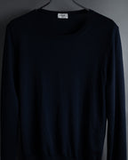 "CELINE" Hedi Slimane design compact silhouette wool knit
