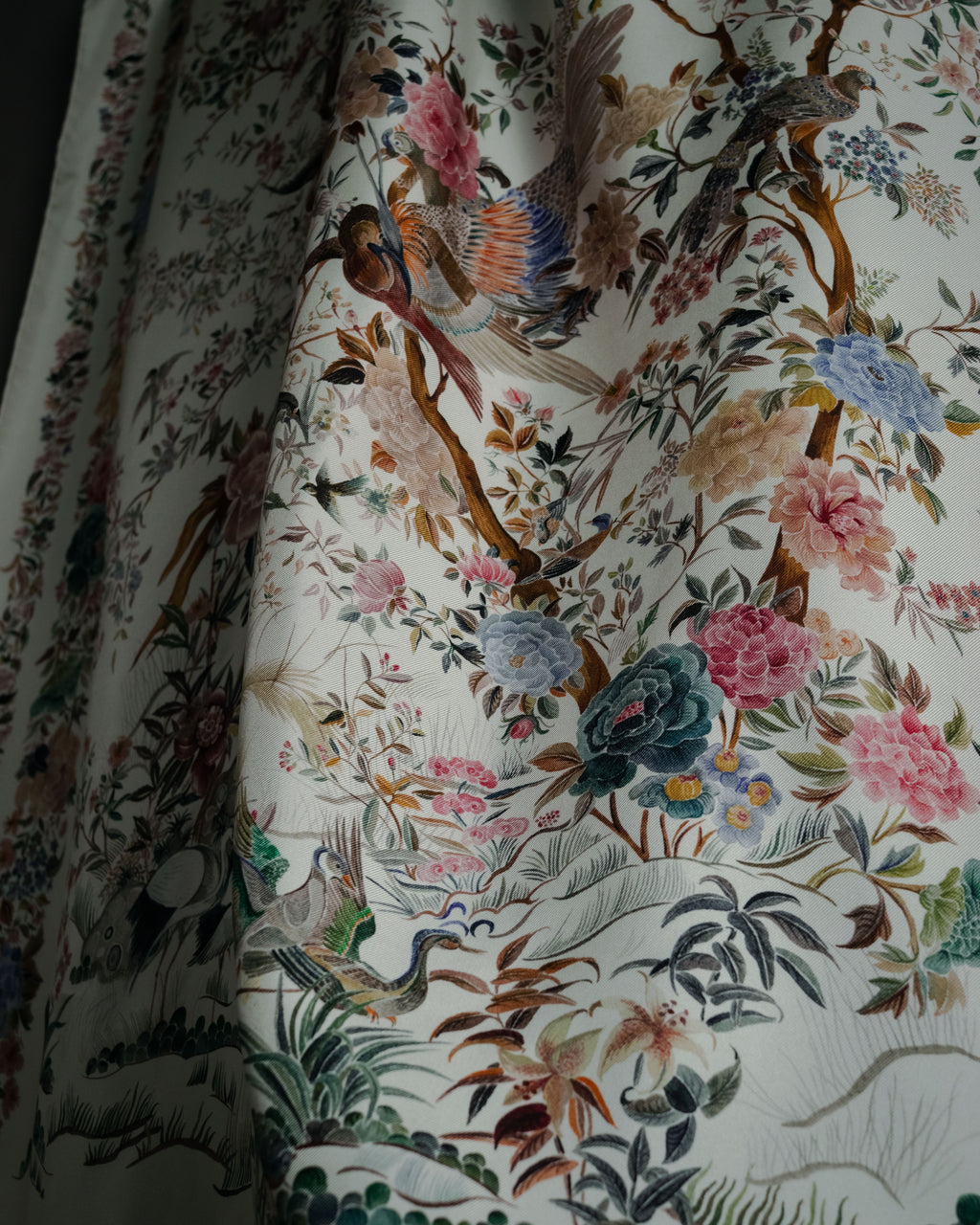 “Christian Dior” 2018– Botanical chinoiserie silk scarf