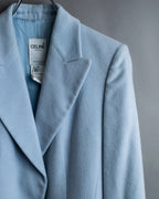 “CELINE “ beautiful shaped sky blue tailored jacket