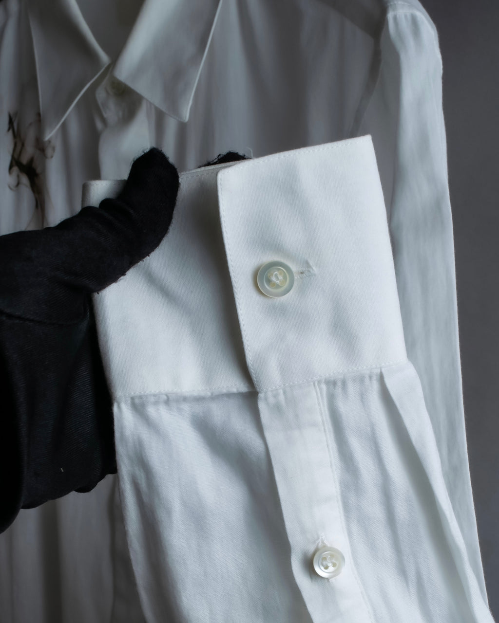 "Alexandar McQueen" Smoke art print cotton oversized shirt