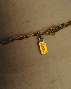 -SPECIAL- "YVES SAINT LAURENT" 80's-90's Baroque pearl textured gold pendant necklace
