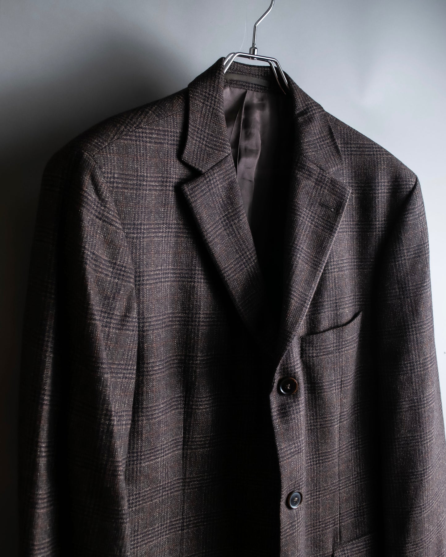 "HUGO BOSS" 100% wool checked tailored jacket