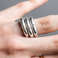 "CHANEL" Silver 925 three connected rings