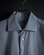 “HERMES” 80’s clou de selle-button jacquard dress shirt