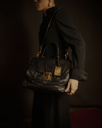 –SPECIAL– “DOLCE & GABBANA” 00’s-10’s Miss orient padlock leather satchel