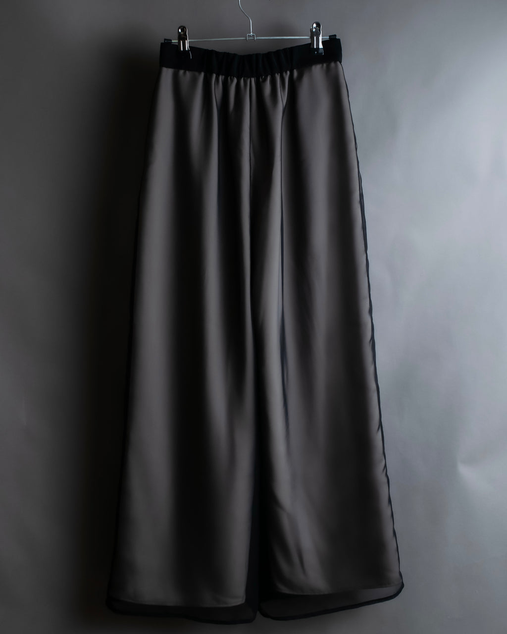 "LANVIN en Bleu" Sheer layered sarouel wide pants
