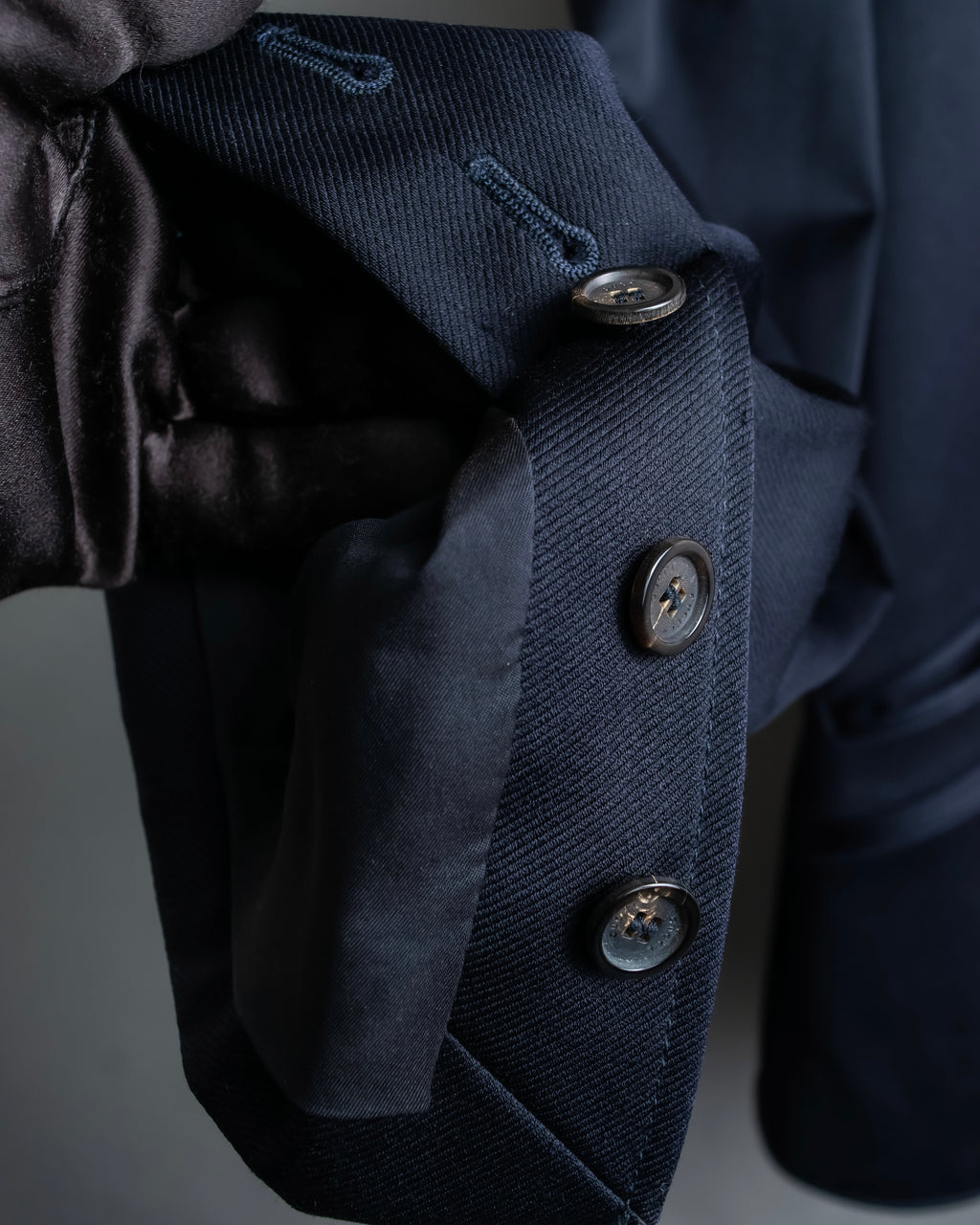 "GUCCI" Shawl collar glossy black jacket