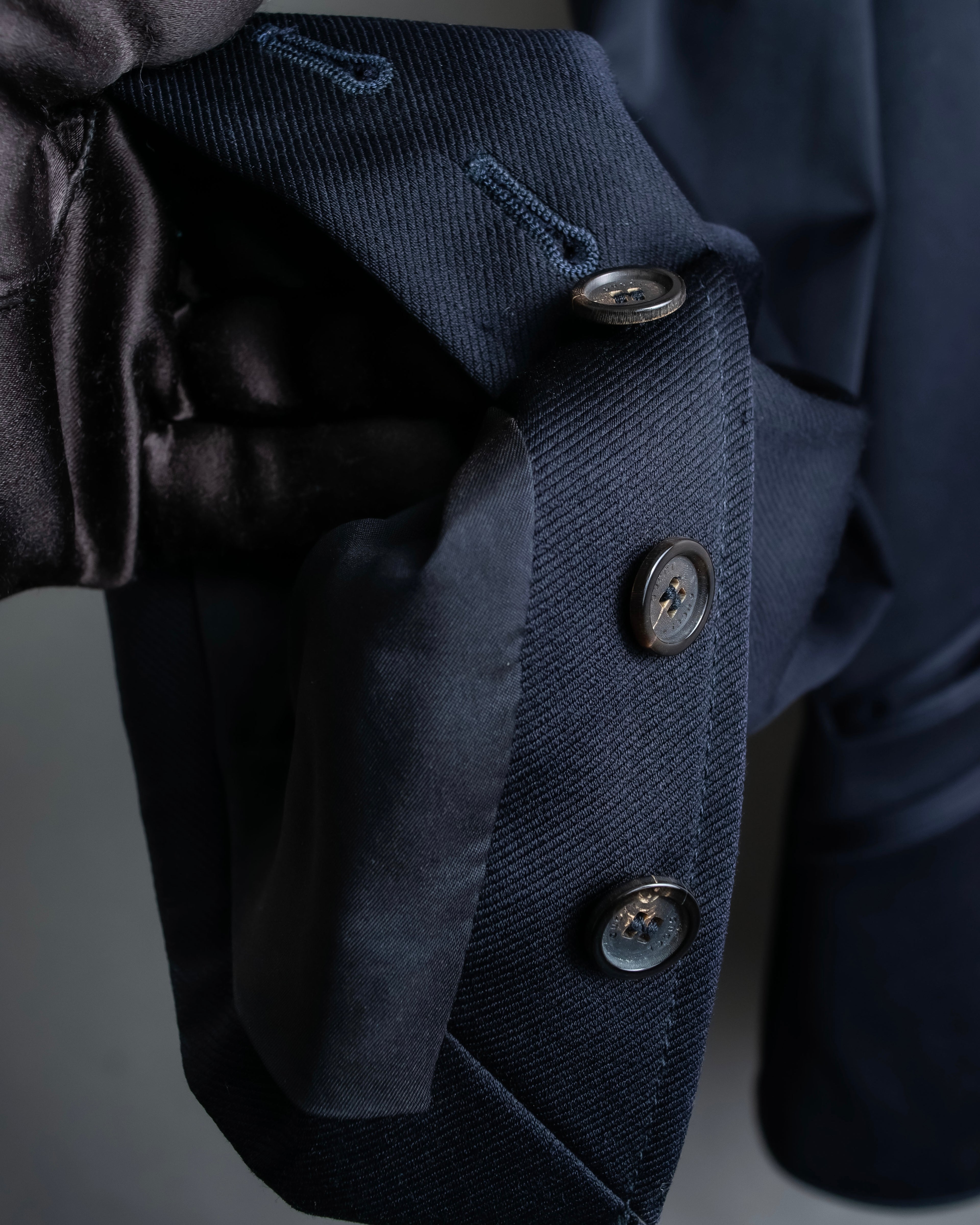 "GUCCI" Shawl collar glossy black jacket