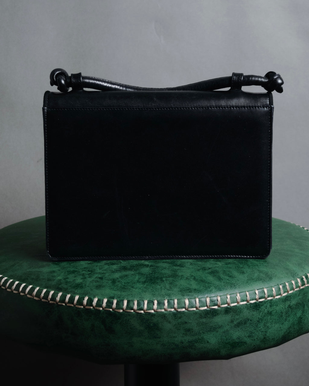 "Salvatore Ferragamo" 90’s-00’s Archive shoe motif embossed leather mini bag