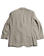 HERMES/ Pure Linen Oversized Single Breasted Tailored Jacket Beige