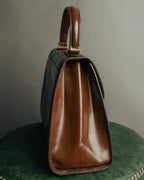 “Catsbro” 00’s-10’s Patinated equestrian leather handbag