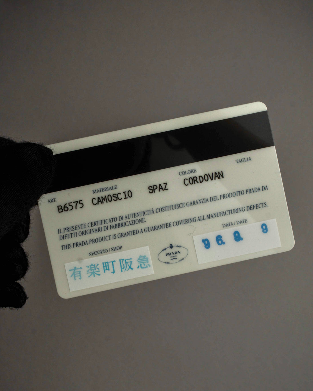 "PRADA" Leather loop strap design suede leather bag