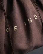 "CELINE" Studs design suede leather shoulder bag