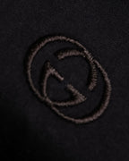 "GUCCI" Spread collar embroidered cotton shirt