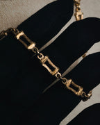 "Christian Dior" 80’s textured geometric link chain necklace