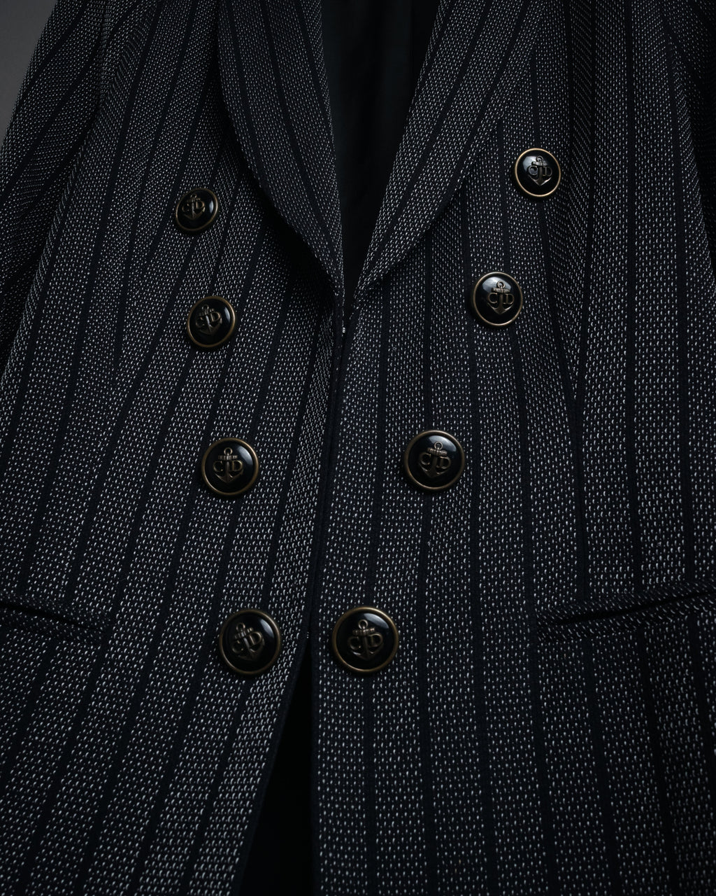-SPECIAL- “Christian Dior” 90’s Naval motif double breasted jacket