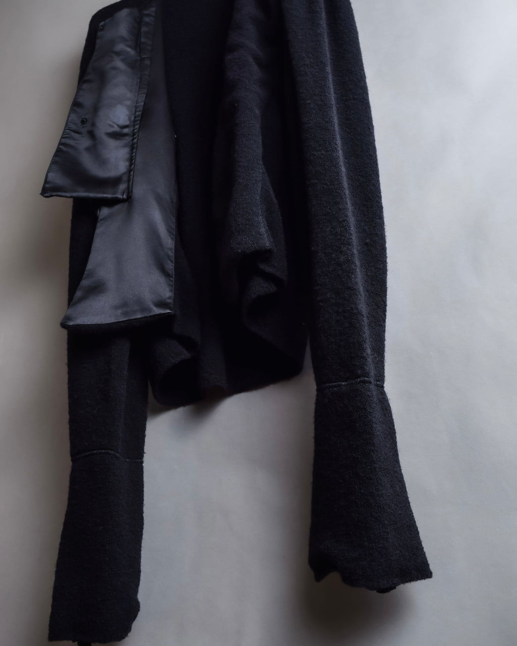 "GIANFRANCO FERRE" Structured wool satin ruffle inner detail set up