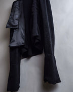 "GIANFRANCO FERRE" Structured wool satin ruffle inner detail set up