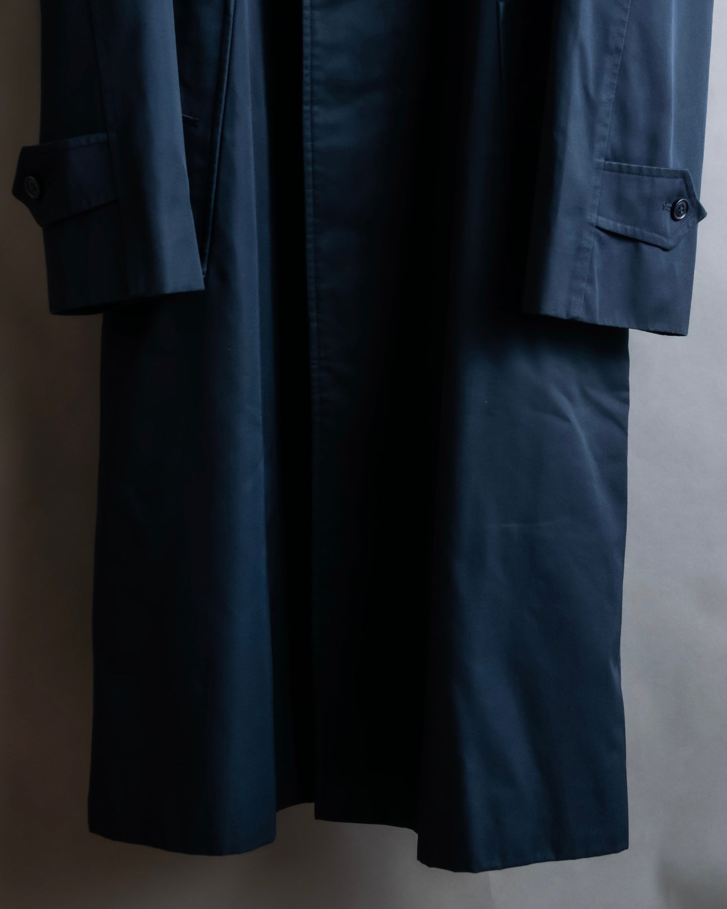 "BURBERRYS" Cotton polyester twill long length stand collar coat