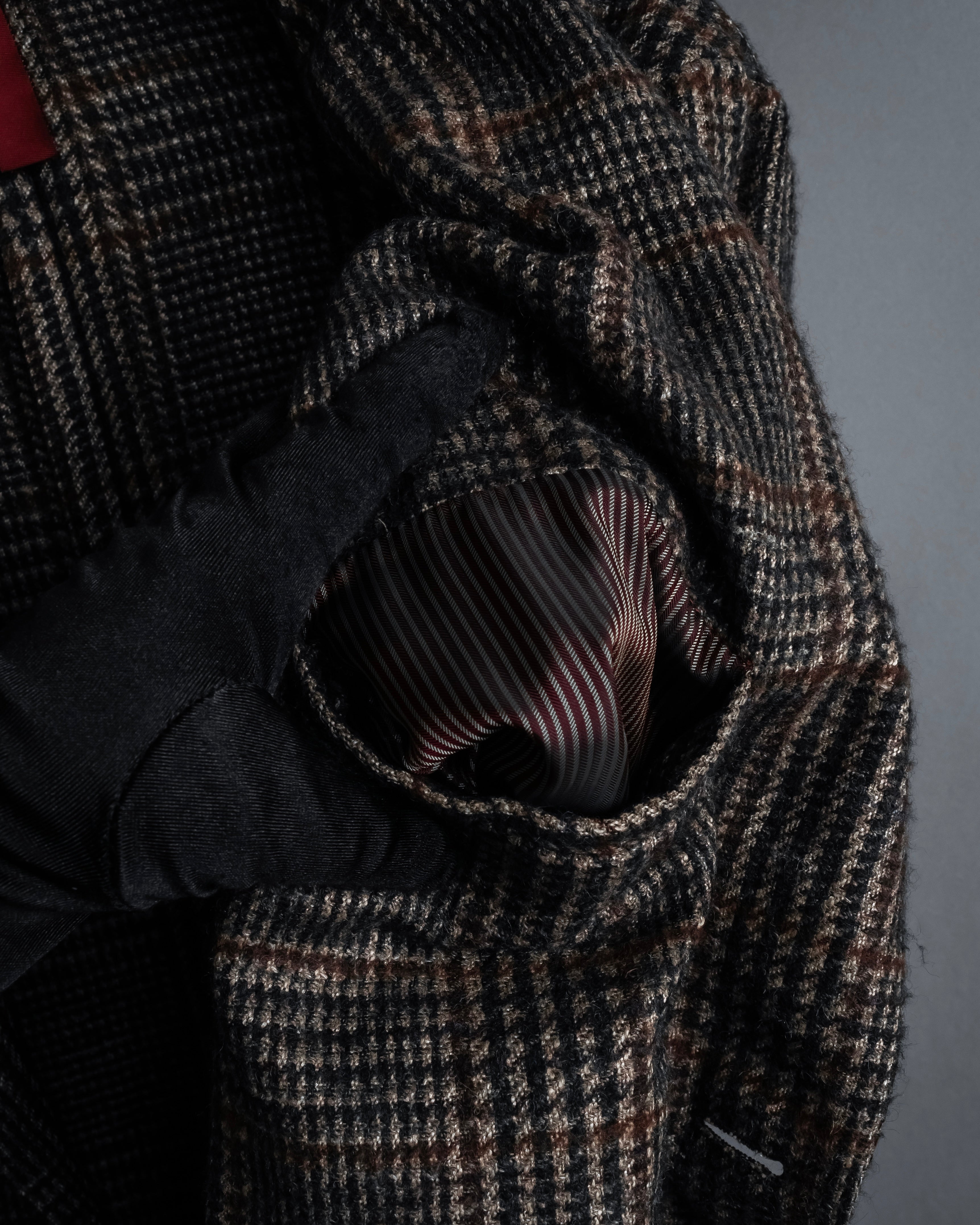 "Ernesto" Glen plaid flannel tailored jacket