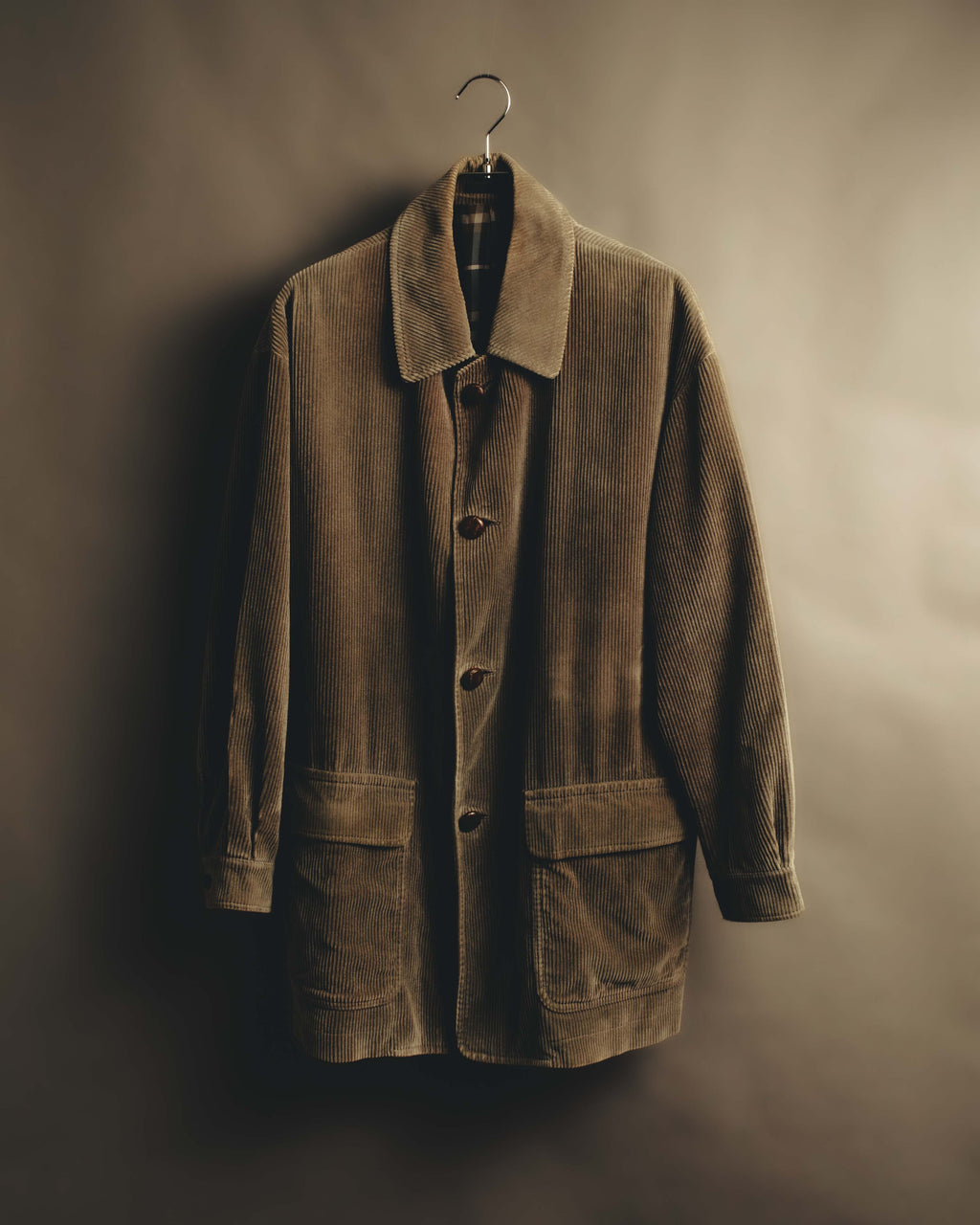 "Burberrys" 80's-90's Relaxed corduroy car coat