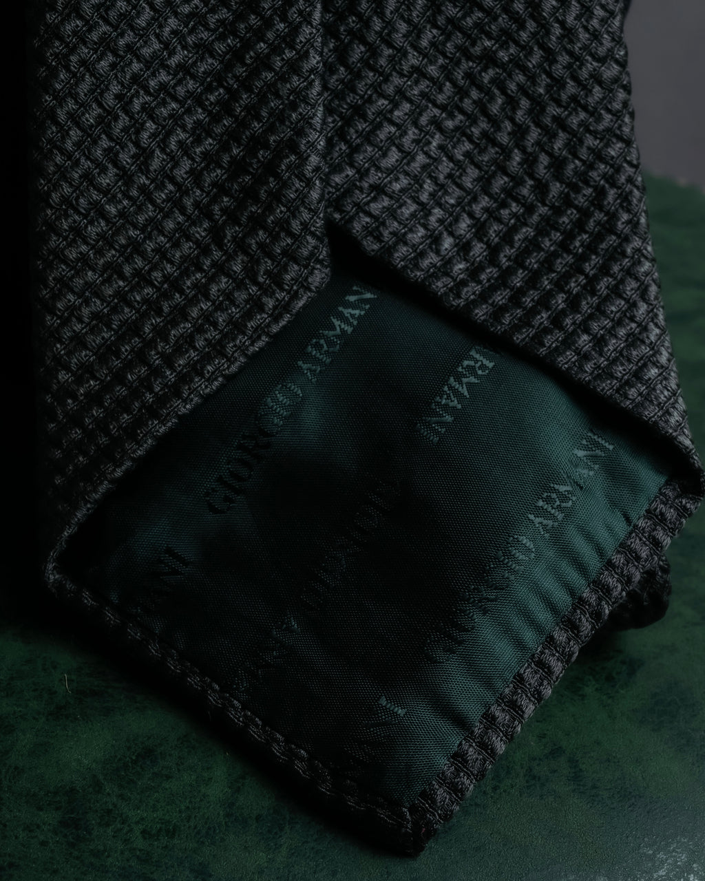 "GIORGIO ARMANI" Waffle knit silk necktie