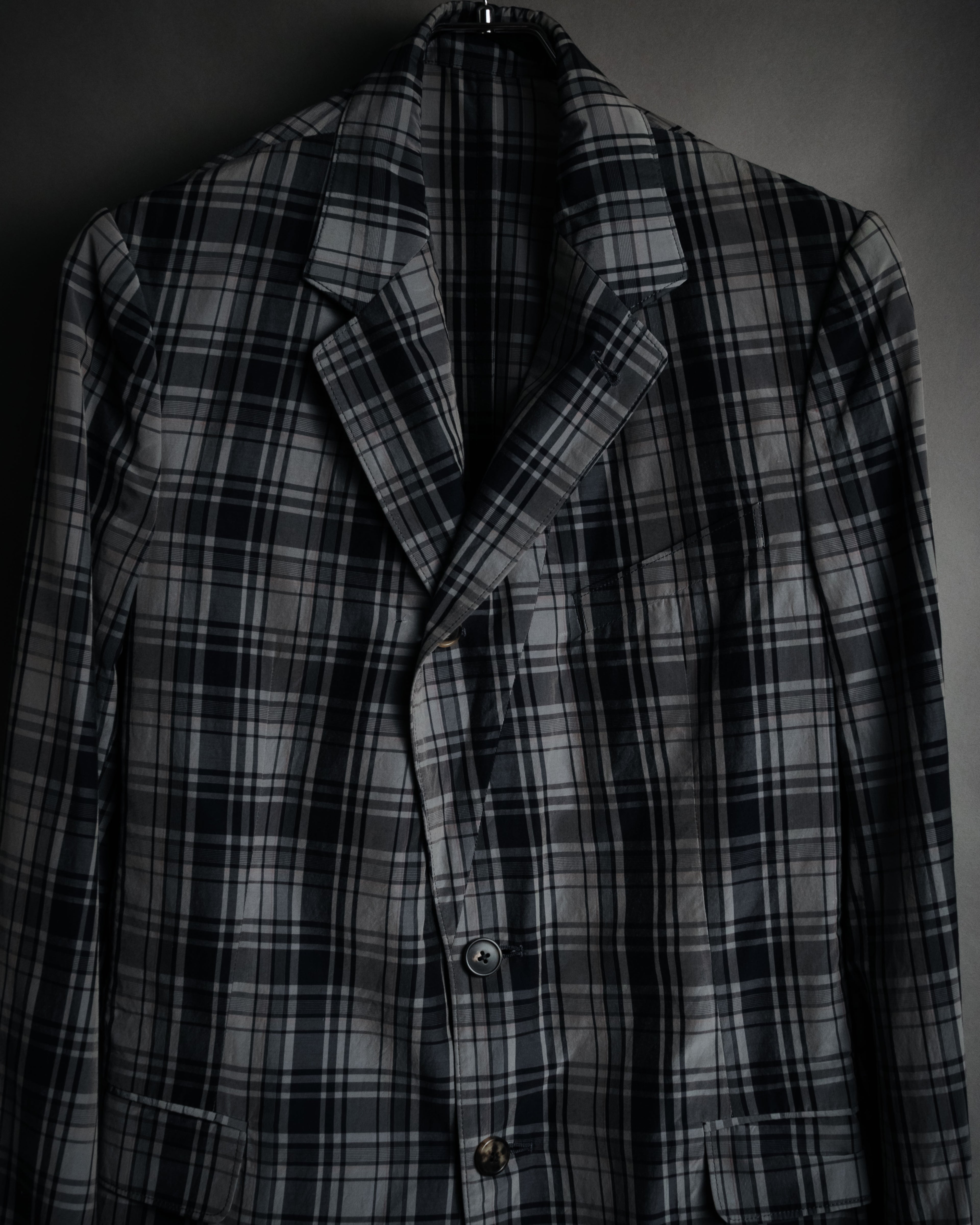 "DRIES VAN NOTEN" 2012-2018 lightweight madras check tailored jacket