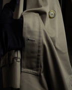 "BURBERRYS" Traditional detail double-breasted stand color trench coat