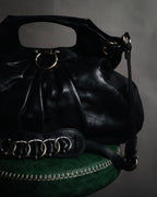 –SPECIAL– "Salvatore Ferragamo"
00’s Gancini ring-gathered nappa 2way bag