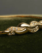 "Christian Dior" 80's-90's Gold tone rhinestone bracelet