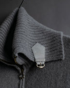 "GUCCI" Cashmere brand double zipper blouson