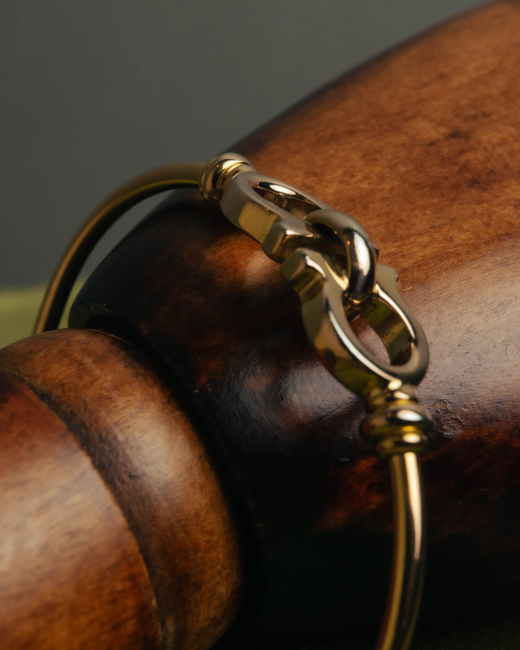 “Salvatore Ferragamo” 90’s-00’s Gancini gold tone bangle bracelet