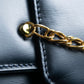 "Cartier" Sapphire rhinestone chain shoulder bag