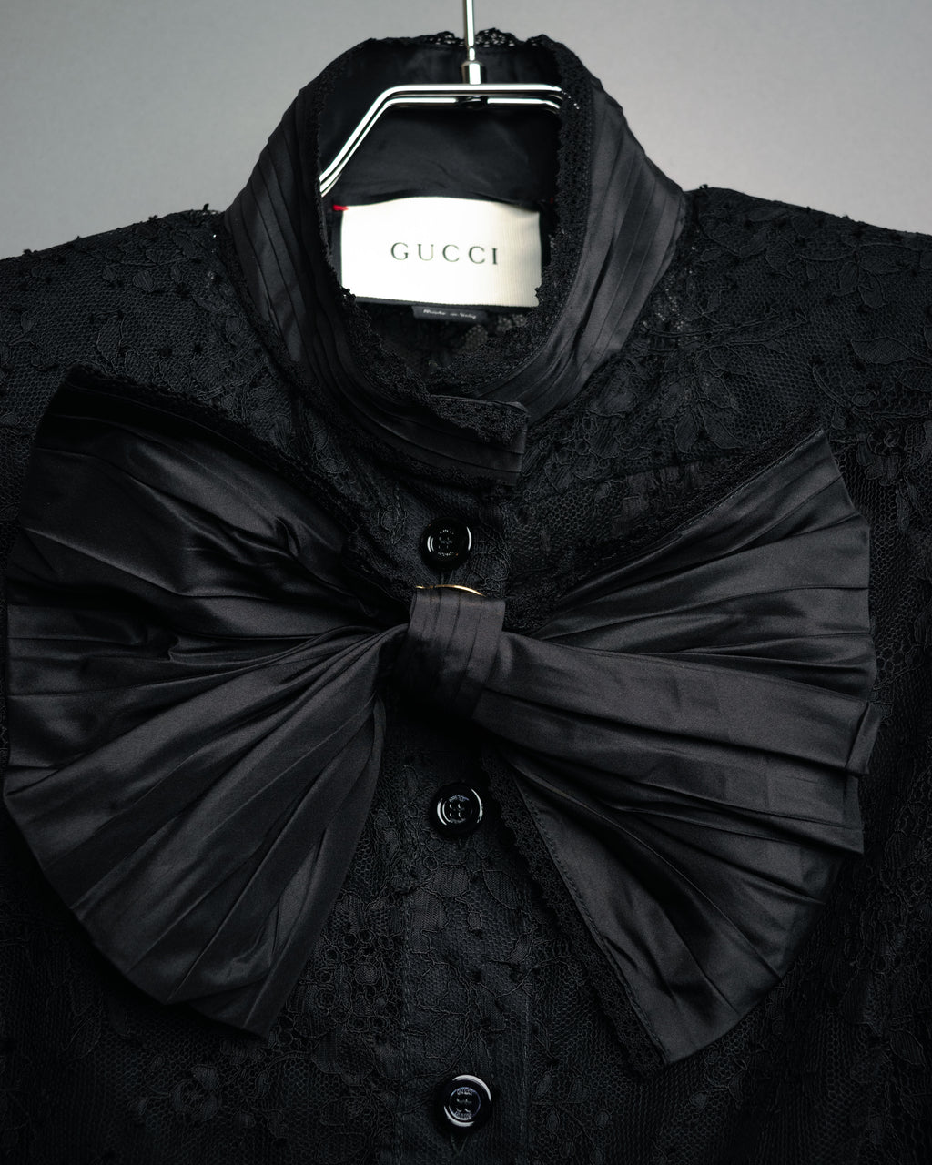-SPECIAL- “GUCCI“ 2017-18 Fall winter lace bow blouse