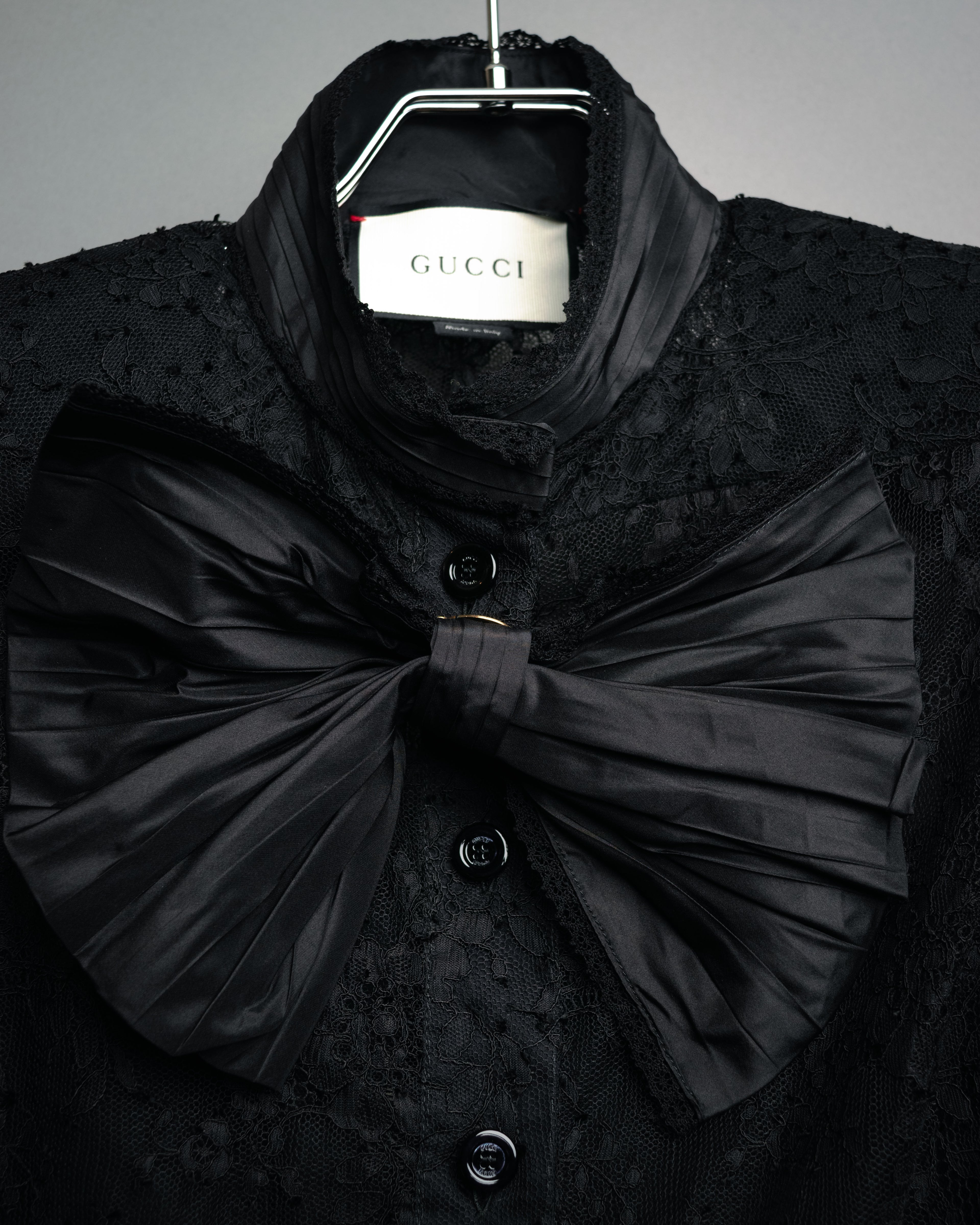 -SPECIAL- “GUCCI“ 2017-18 Fall winter lace bow blouse