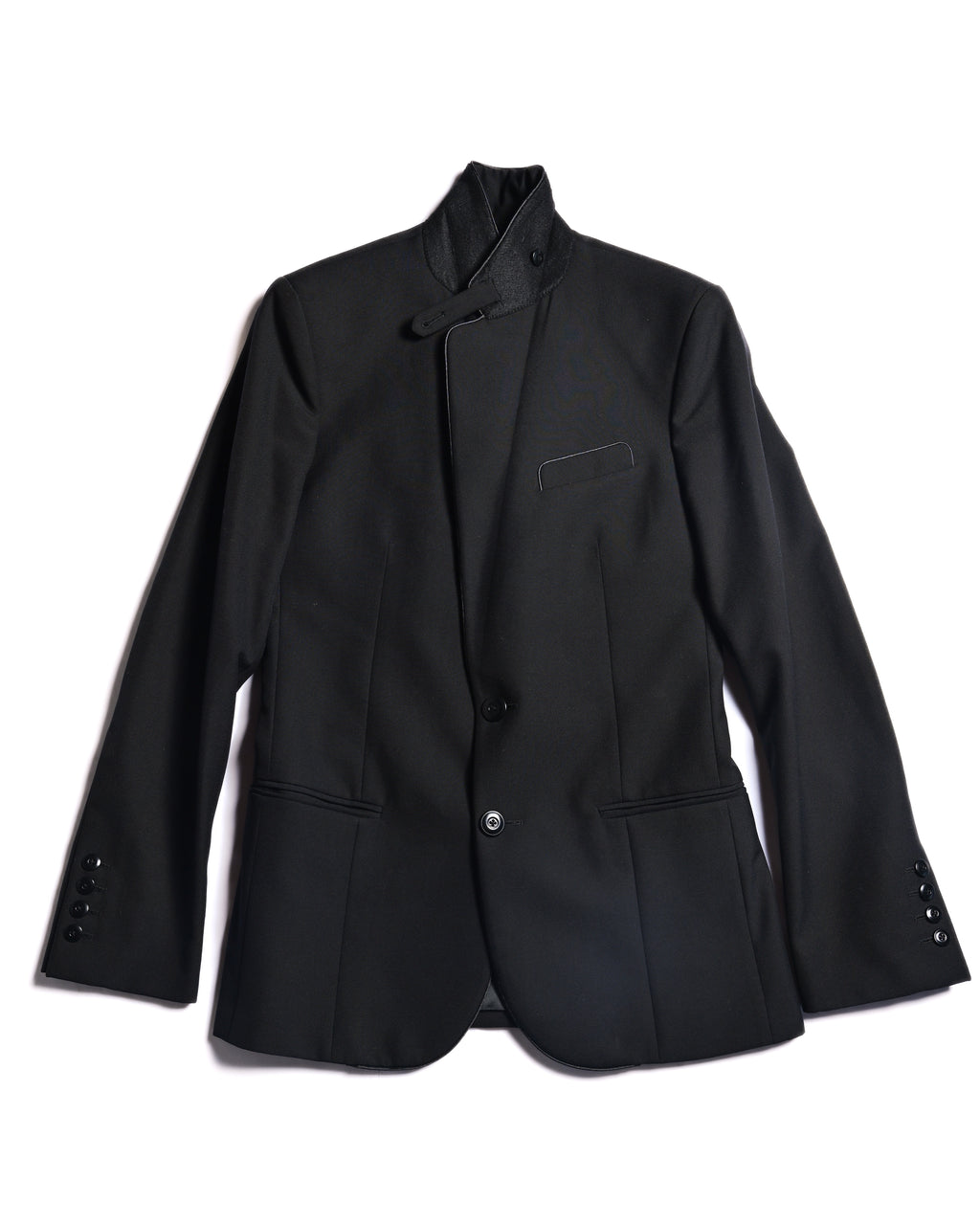 BALENCIAGA/ Chin Strap Detailed 2B Single Breasted Tailored Jacket