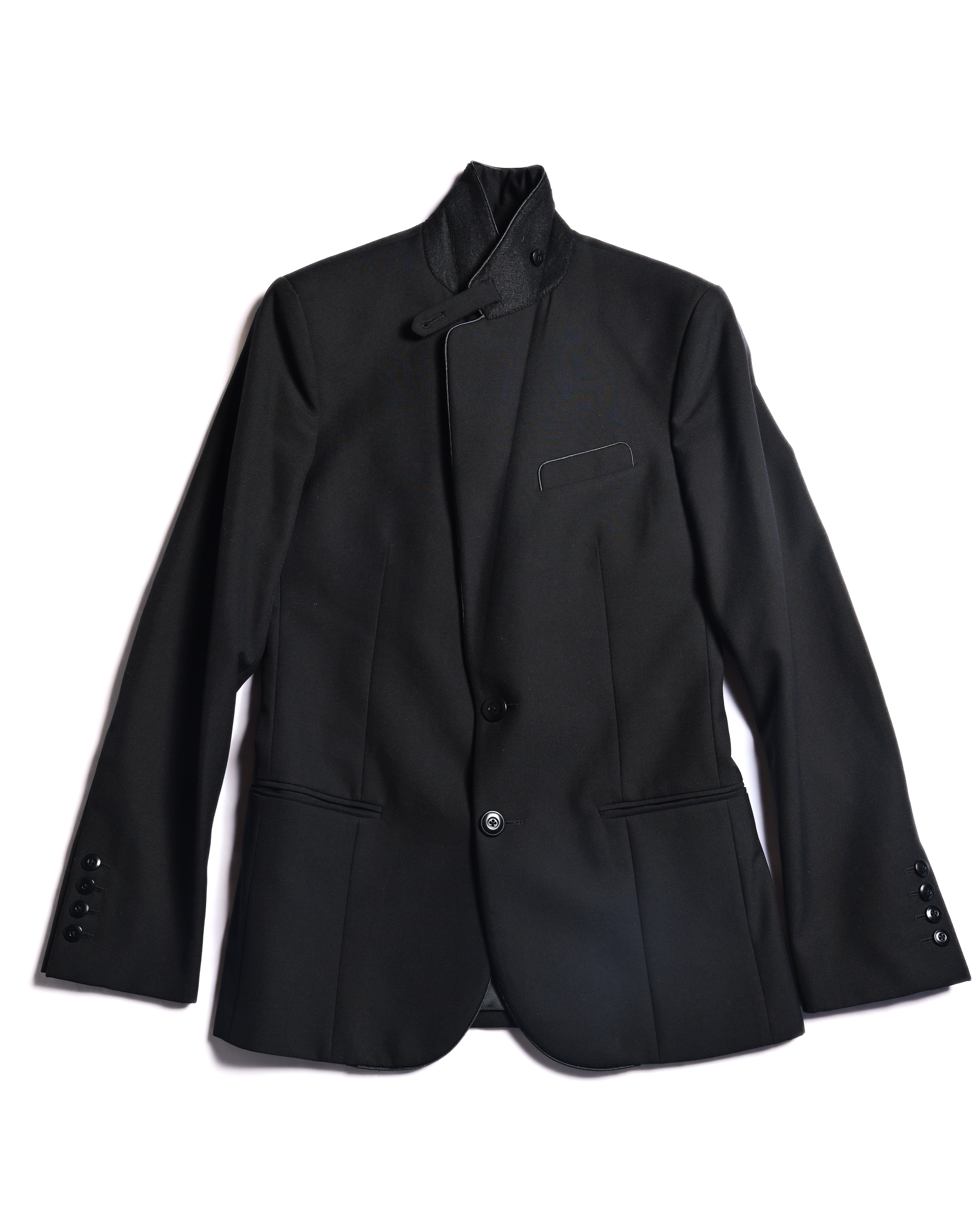 BALENCIAGA/ Chin Strap Detailed 2B Single Breasted Tailored Jacket
