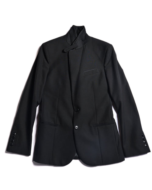 BALENCIAGA/ Chin Strap Detailed 2B Single Breasted Tailored Jacket