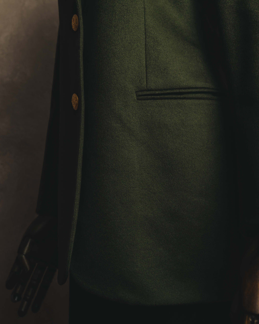 "LOEWE" 80's-00's Tailored single-breasted cashmere coat